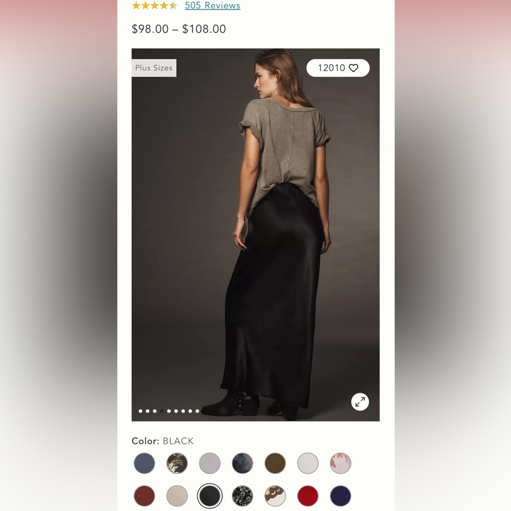 The Tulsa Maxi Slip Skirt Black